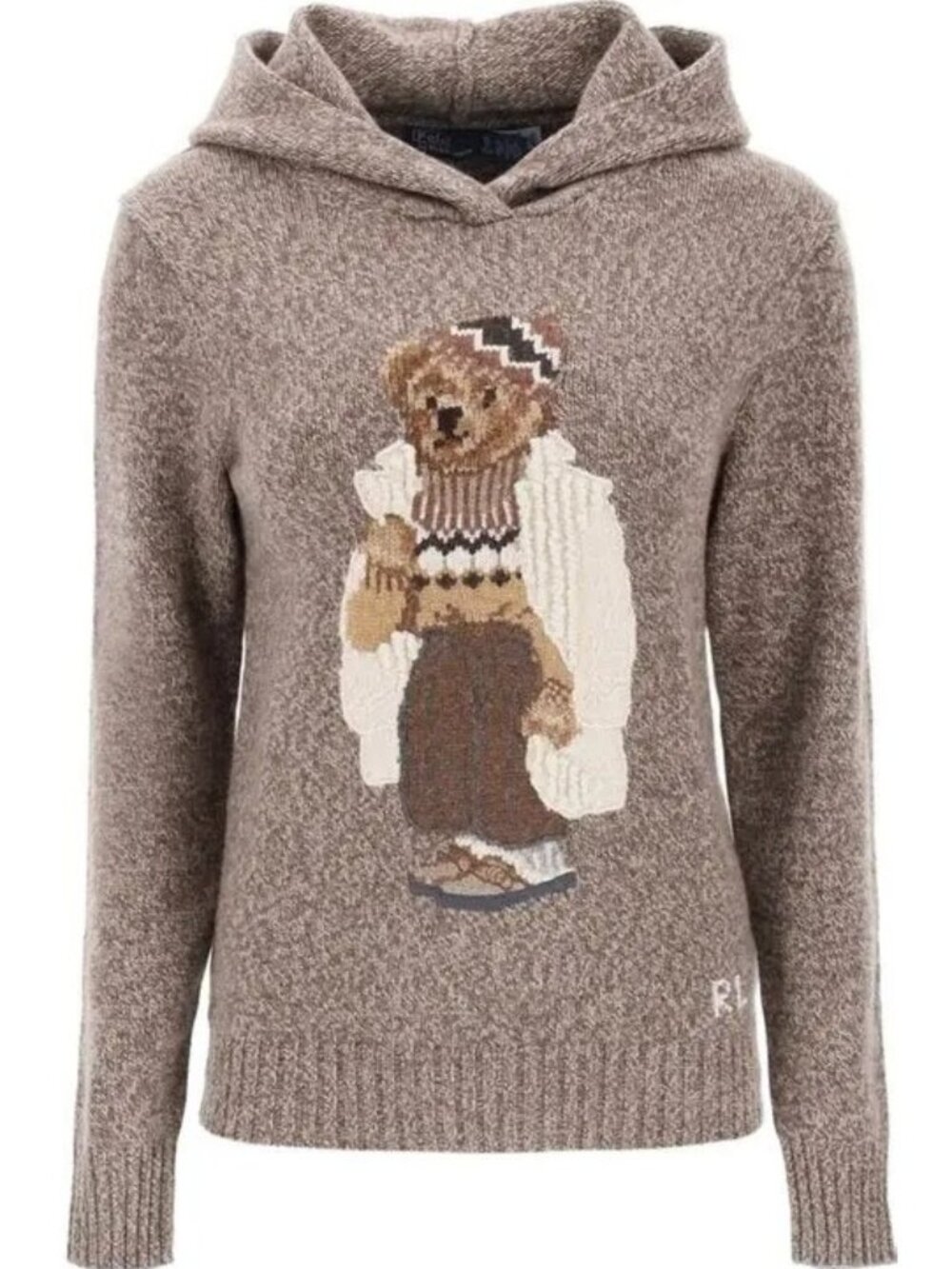 NEW Ralph Lauren Polo Bear Wool & Cashmere Hooded Sweater